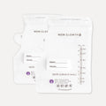 Set van 50 moedermelk bewaarzakjes van Mom Glowth met temperatuurindicator, maatstreepjes tot 250ml en datum/volume veld – BPA-vrij, dubbele lekvrije sluiting