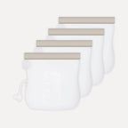Set van 4 herbruikbare moedermelk bewaarzakjes van Mom Glowth – 100% food-grade siliconen, BPA-vrij, lekvrije sluitstrip, 250ml